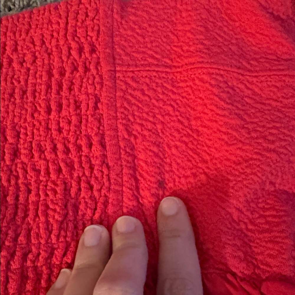 Maeve Anthropologie Red Mini Dress with Puff Sleeves - Picture 10 of 13